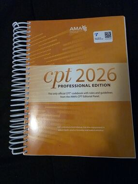 AMA CPT 2026 Professional Edition - Orange Spiral-Bound Codebook